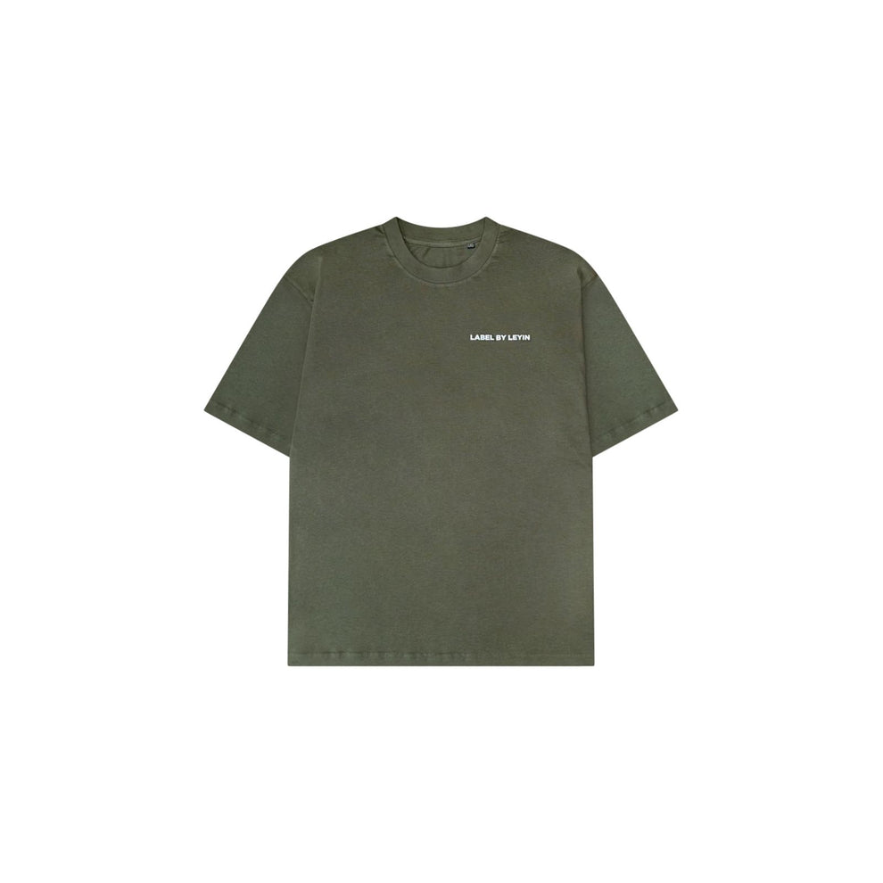 Oversized Unified Assembly Print T-Shirt - Army Green – LABEL BY LEYIN