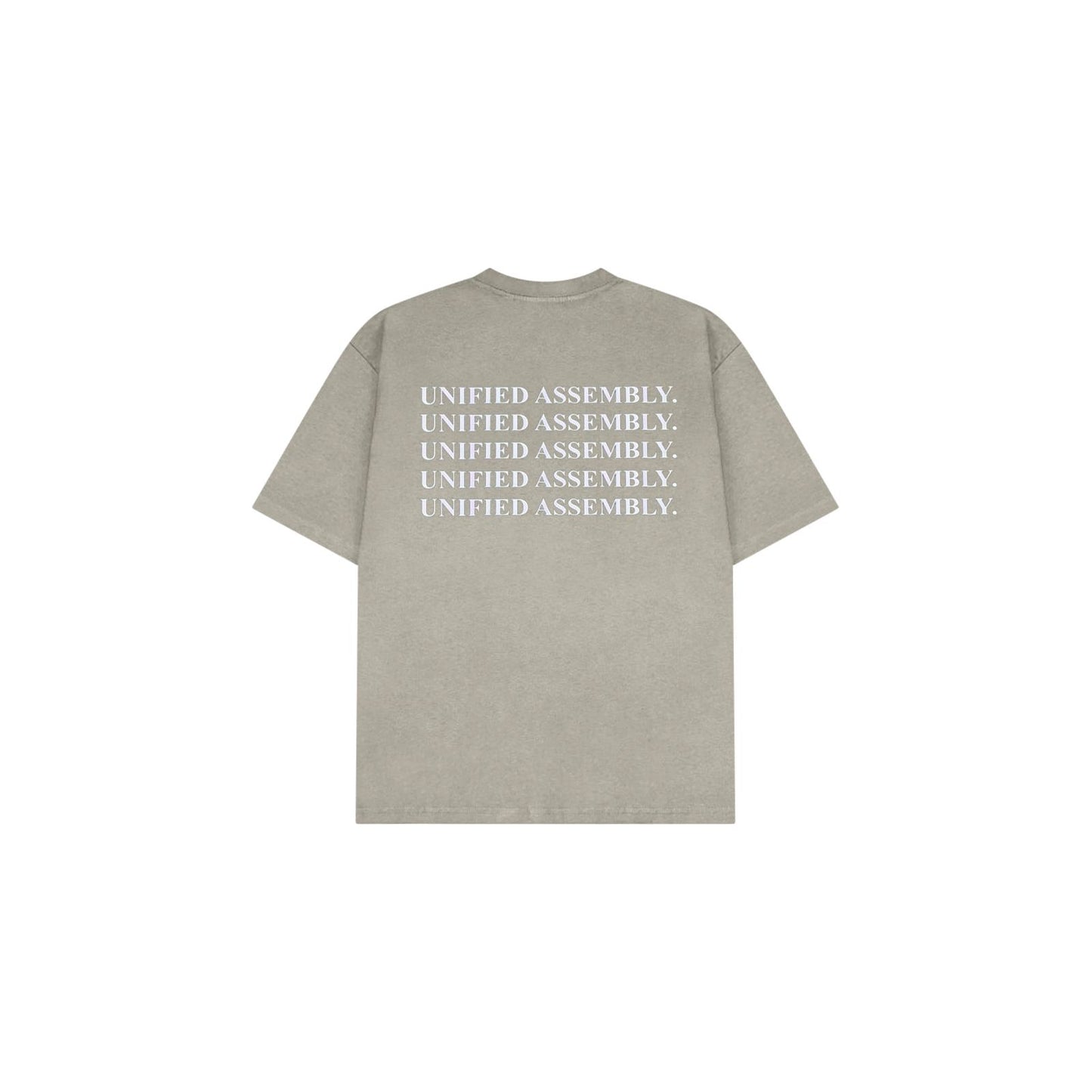 Oversized Unified Assembly Print T-Shirt - Stone